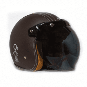 O2 Star Brown Leather with Bomber visor