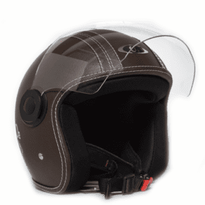 O2 Star Brown Leather with Retro Visor