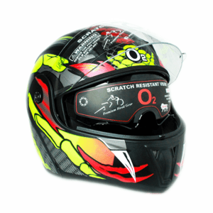 O2 PROX GREEN SNAKE DECOR DUAL VISOR