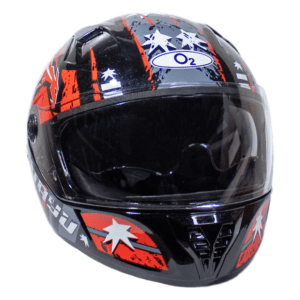 O2 VAYU RED STAR LITE DECOR DUAL VISOR
