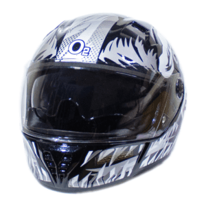 O2 VAYU SILVER EAGLE DECOR DUAL VISOR