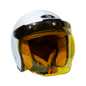 O2 Star Glossy White with Bomber visor