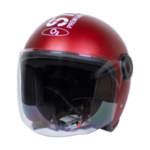 O2 Star Matt Red with Retro Visor