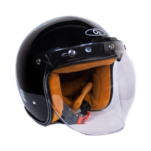 O2 Star Glossy Black with Bomber visor