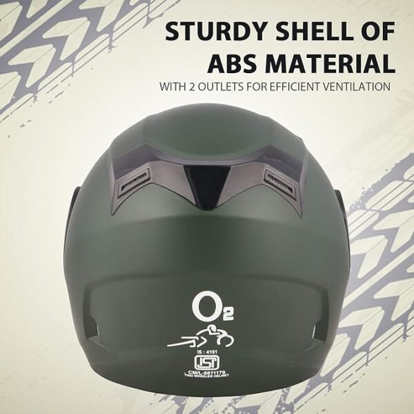 O2 Helmet O2 PROX PAINTED PLAIN MATT GREEN – ASHIRWAD HELMETS & ACCESSORIES