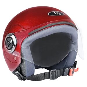 O2 Sunny Open Face helmet W Red
