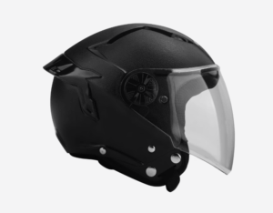 O2 WOKE NATURAL BLACK OPEN FACE HELMET
