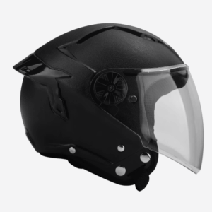 O2 WOKE NATURAL BLACK OPEN FACE HELMET